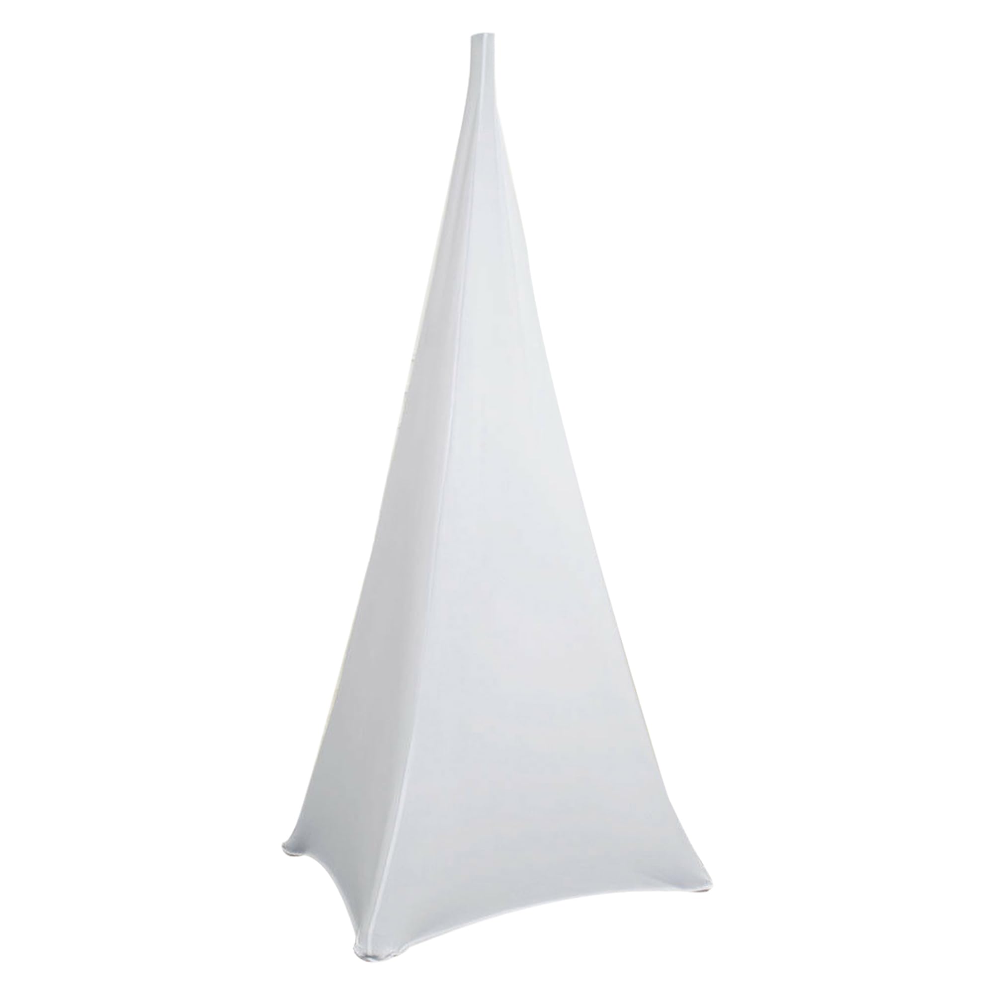 Trimming Shop Housse blanche triple face étirable pour trépied de haut-parleur DJ pour anniversaires, mariages, réceptions, banquets, fêtes, événements spéciaux, lavable, 2 pièces