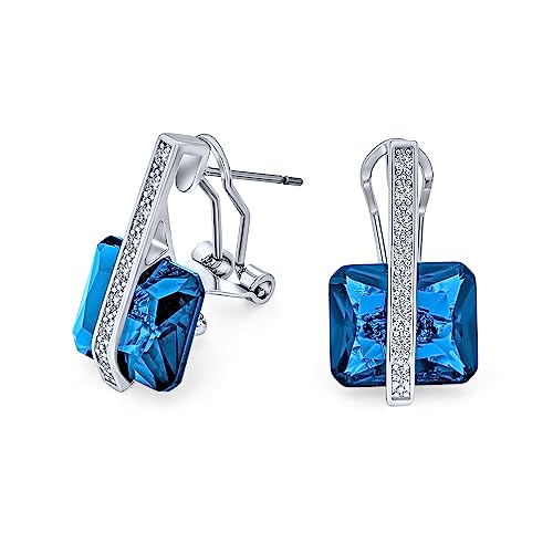 Boucles d'oreilles pendantes Art Déco anti-perte avec fermoir Omega sécurisé