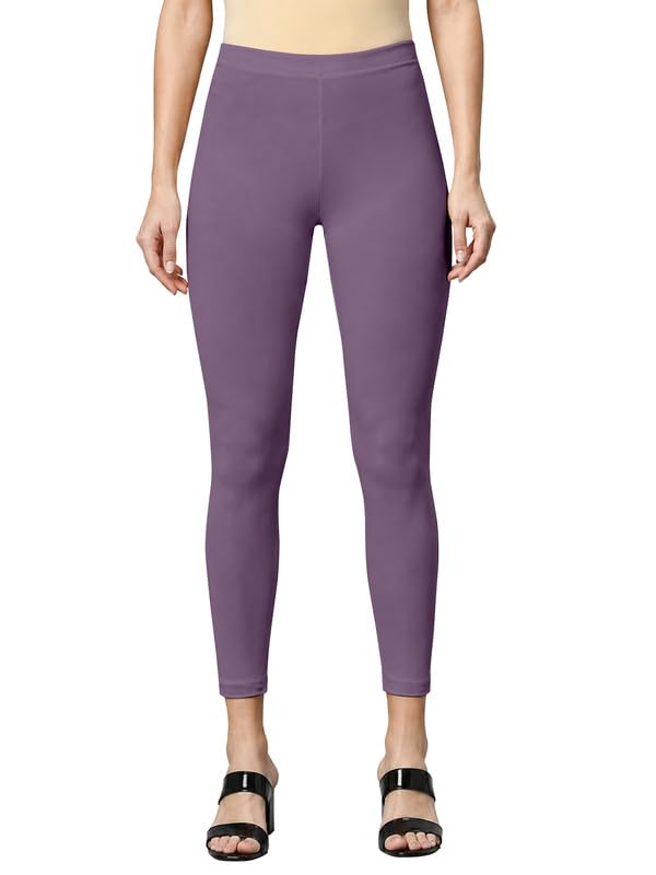 Image of TRENDMALLS Women's Microfiber Elastane Stretch Soft Cropped Leggings with Ultrasoft Waistband for Women