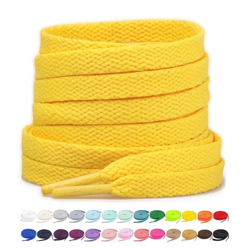 Image of Stepace [2 Pairs Flat Shoe Laces for Sneakers 30 inch-72 inch Length 26 Color Shoelaces