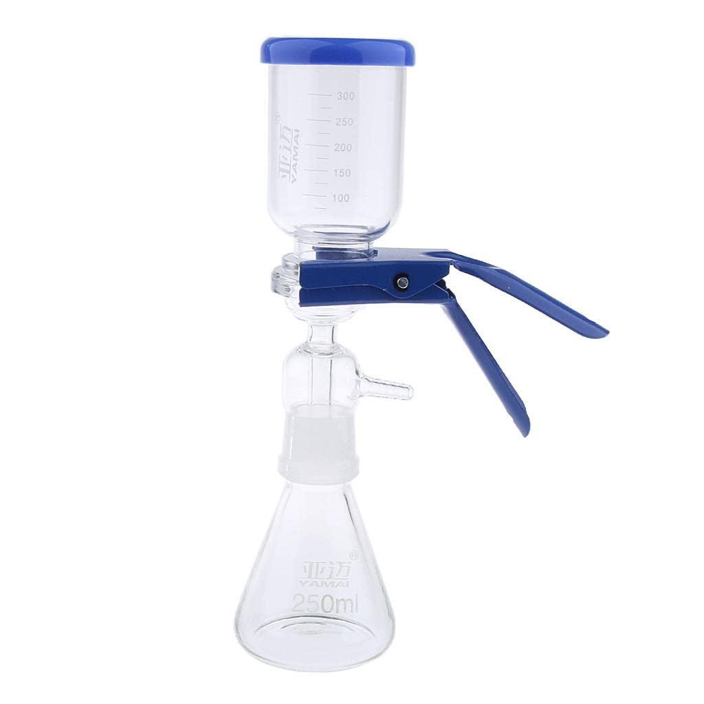 Glass Vacuum Filtration Apparatus Filter Flask Set, 250ml, Bubbles