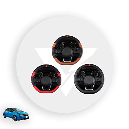 KUTOOK 3代目ノートe13 ノートe‐POWER カスタム レザーハンドルカバー ステアリングカバー