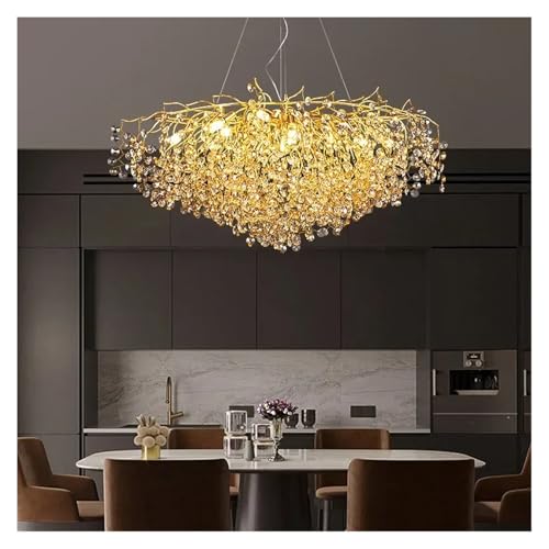 Suspension en cristal blanc luminaire luxe pour grand salon et villa