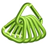 NKAKTSU 三角カラビナ 6個セット 耐荷重67kg 小型 超軽量 錆びない アルミ合金製 ガイロープ タープ テント用 多機能 キャンプ アウトドア 釣り 登山 (緑)