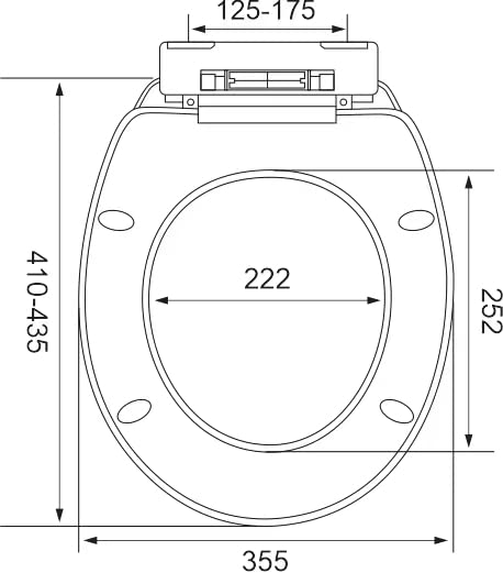 Soft Close Oval Toilet Seat White Loo Seat with Adjustable Hinges Standard O Shape Toilet Seat with Bottom Fixing by AAN - Image 4
