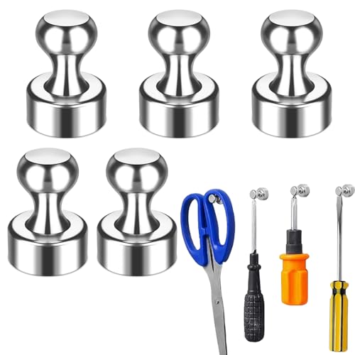 5 Pezzi Magneti Neodimio, Magnete Potente, 25 x 20mm Perni Magnetici, Magneti Piccoli, Calamite Neodimio Forti, Frigoriferi Magneti a Cono, per Lavagna Magnetica, Frigoriferi, Artigianato, Mappe