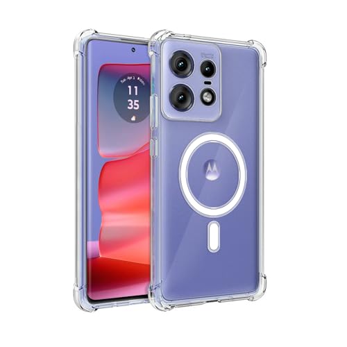 Image of Amazon Brand - Solimo Thermoplastic Polyurethane Wireless Charging Support Back Cover for Motorola Moto Edge 50 Pro Wireless Charging Support Back Cover - Transparent