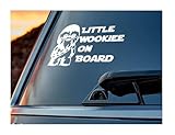 UR Impressions MWht Little Wookiee on Board Decal Sticker Vinyl Graphics for Car Truck SUV Motorcycle Window|Matte White|7.5 X 5 inch|URI677-MW
