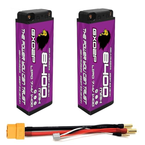Batería LiPo 2S 8400mAh 7,4V 140C con carcasa rígida GXDZP para aviones y camiones 1/8