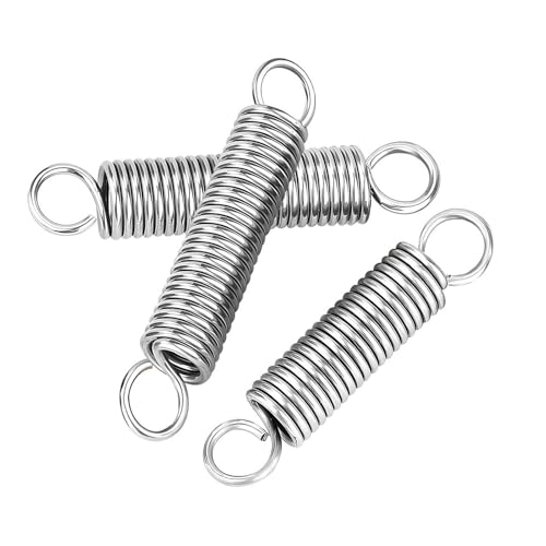 Purzen 304 Stainless Steel Tension Spring 5 Pack Extension Springs with Hooks Small Stretch Springs for Mechanical Repair Industrial Machinery Workshop Tools DIY,2mmx18mmx60mm