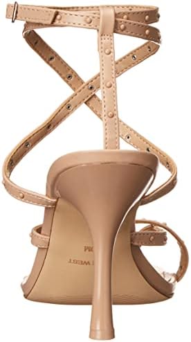 Nine West Women's LADY3 Heeled Sandal, Nude, 6 | Image 2