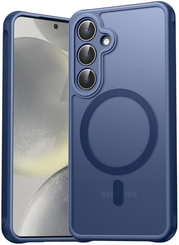 EASDNB für Samsung Galaxy S24 Hülle für Magsafe, Magnetisch Handyhülle für Samsung S24 Hülle, Kameraschutz Stoßfeste Kratzfeste Durchscheinende Schutzhülle für Galaxy S24 Case, Bla