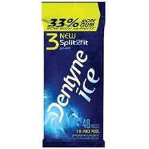 Dentyne Ice Sugar Free Gum, peppermint, 16 Count Pack of 3