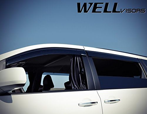 WellVisors Window Visors Wind Deflectors Compatible with Toyota 2011-2020 Sienna Premium Series Rain Guards 3-847TY037