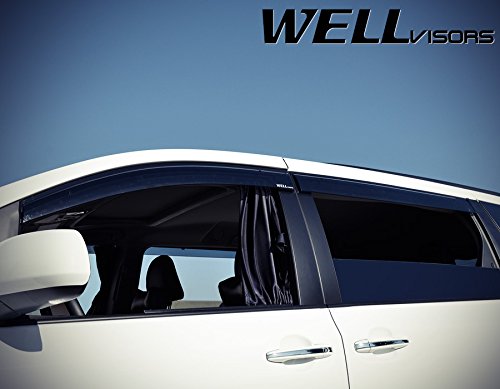 Wellvisors Window Visors Wind Deflectors Compatible With Toyota 2011-2020 Sienna Premium Series Rain Guards 3-847Ty037 #TOP7