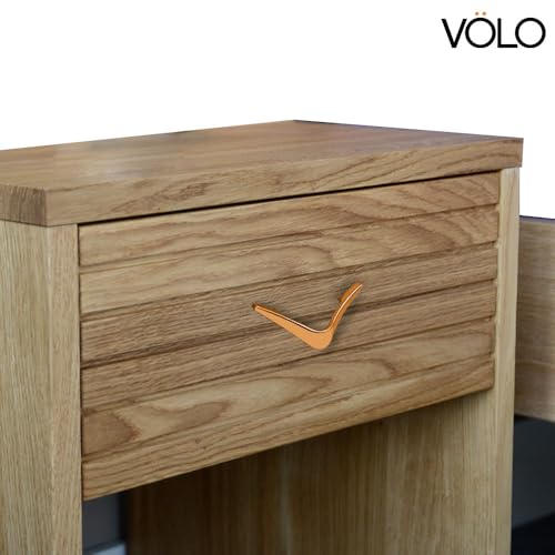Image of VOLO V knobs for Drawers and cabinets for Home /Kitchen /Offices and Hotels - Versatile Solution for Home, Hotel, and Office Doors (2, Rose Gold)