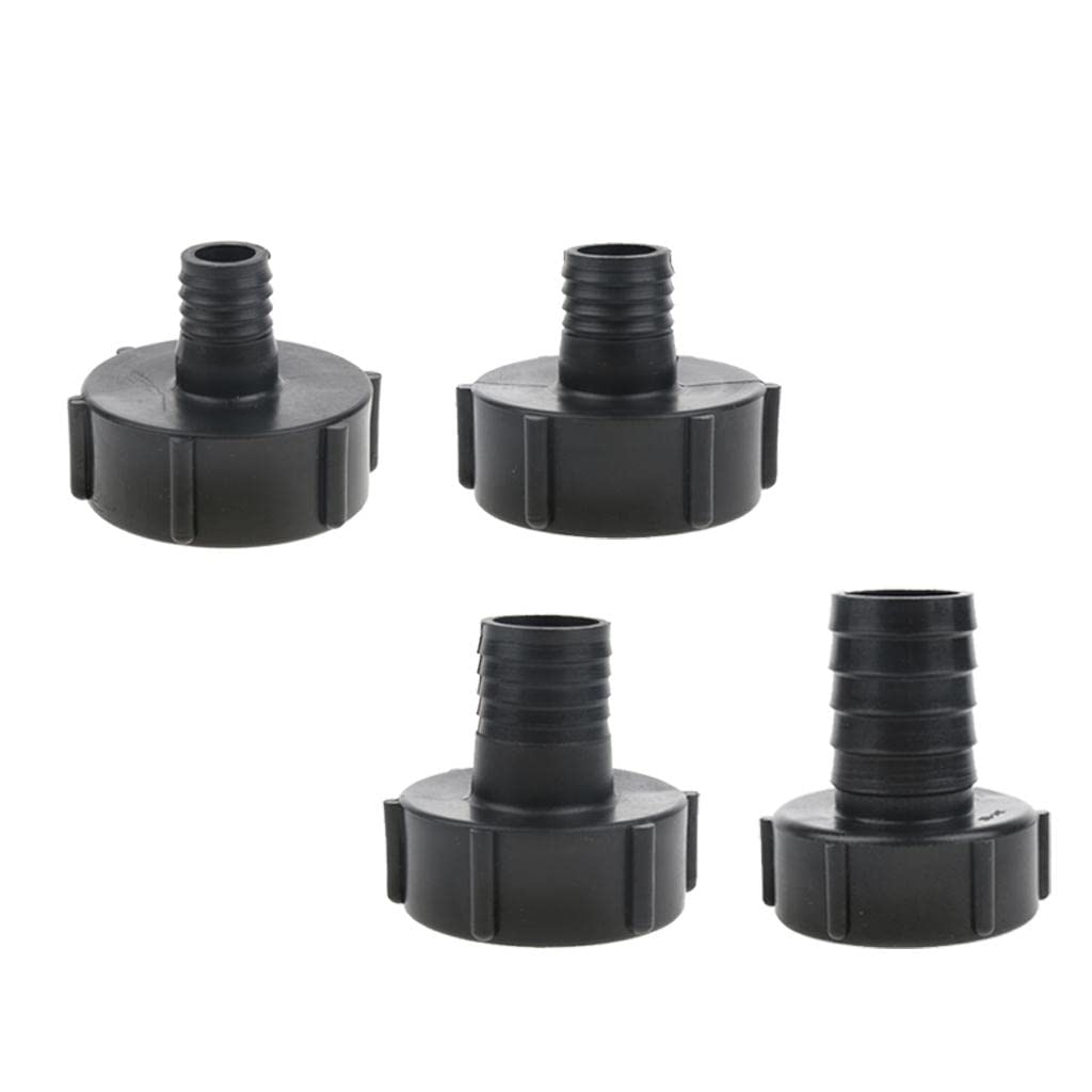 CALANDIS® IBC Tote Tank Adapter Coarse Thread Water Tank Connector Fitting Black 20mm