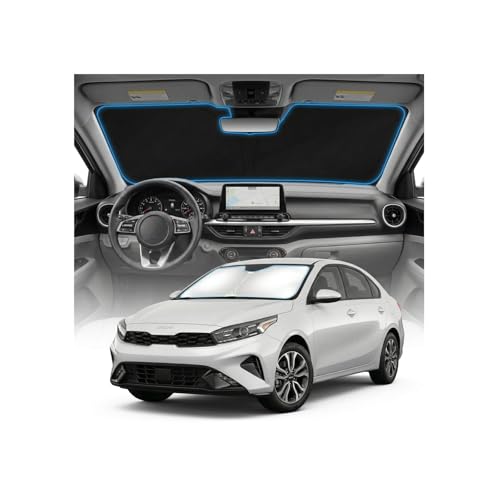 for KIA Forte Sun Shade Windshield Cover - Custom Fit Forte Accessories 2019-2024 2025 Sunshade Foldable UV Protection & Heat Shield Sun Visor Accessories