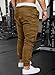 JMIERR Mens Fashion Cargo Pants - Casual Cotton Tapered Stretch Twill Chino Athletic Joggers Sweatpants Workout Trousers Travel Pants with Pockets for Men, US 38(XL), A Brown