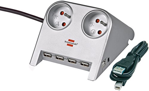 Preisvergleich Produktbild Brennenstuhl 1153541124 Tischsteckdose"Desktop-Power", 2-fach