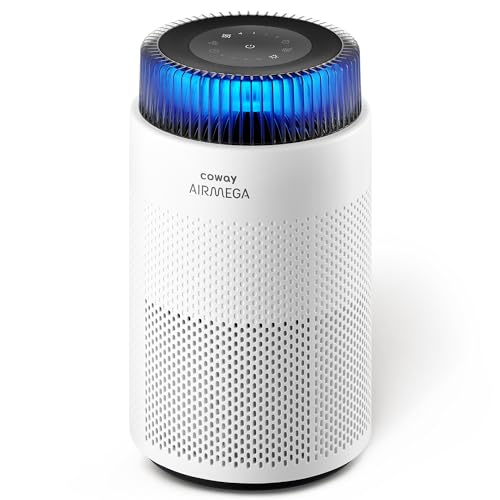 COWAY Air Purifier for Home Bedroom, Super Quiet Sleep Mode, Mood Light, Energy Star, Removes up to 99.999% of Harmful Particles down to 0.01 µm for Allergy Dust Pollen, CADR 244 m³/h - Airmega 100