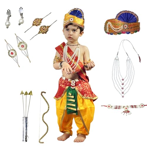 Image of Kaku Fancy Dresses Ram Costume for Kids Infant Baby Ram Dress for Boys with Accessories