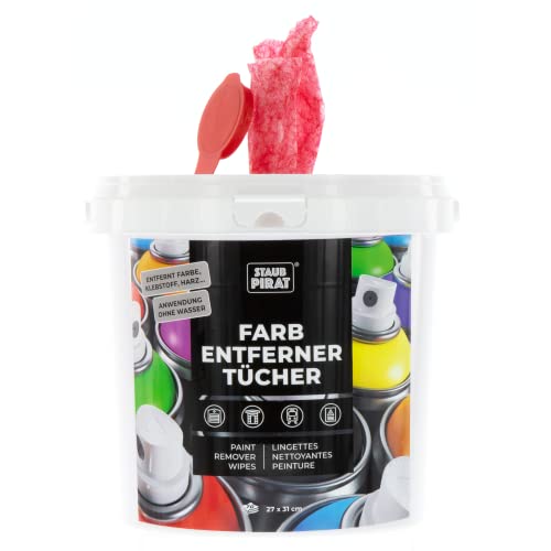 STAUBPIRAT Paños de Limpieza removedores de Pintura húmeda - para la remoción de residuos de Pintura, talleres de Pintura y el hogar - 70 Piezas de 310mm x 270mm