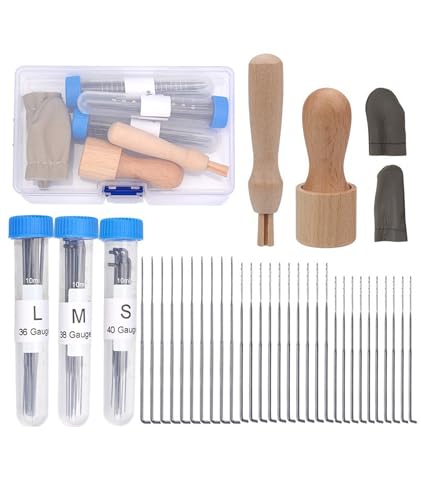 Image of 7 Pcs Punch Needle Kit, Needle Felting Kit with Punch Needles for DIY Crafts, Embroidery Kit for Beginners and Professionals, Handmade Projects and Home Sewing