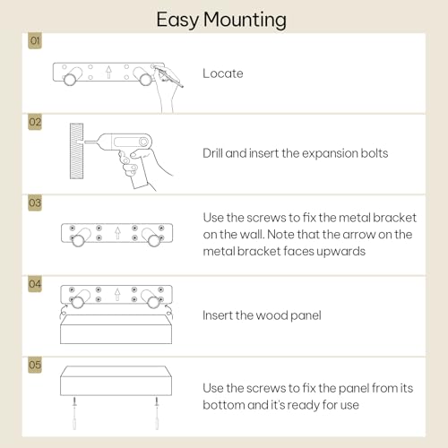 eSituro Black Floating Shelves, Set of 2, Small 25cm, PU-Finished Wall Shelves for Living Room Decor, Kitchen Shelf Wall Mounted with Storage, Easy to Install - Cosy Home Interiors eSituro Black Floating Shelves, Set of 2, Small 25cm, PU-Finished Wall Shelves for Living Room Decor, Kitchen Shelf Wall Mounted with Storage, Easy to Install - Image 8