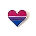 Bisexual Pride Pin Bi Flag Enamel Lapel Heart Gay Pin Brooch