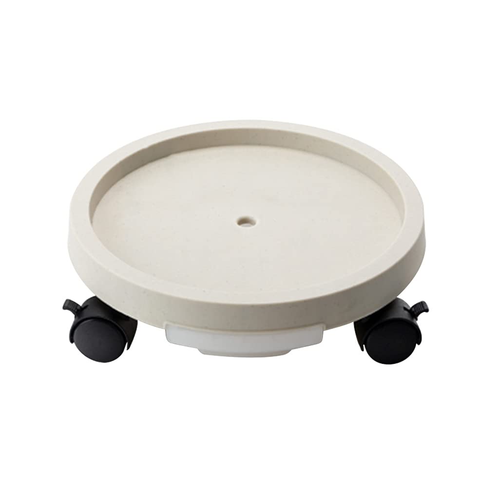 Support à plantes robuste à roulettes plateau rond 33-38 cm pour grands pots de fleurs