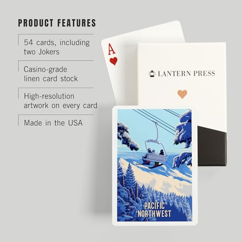 Lantern Press Pacific Northwest naipes poker 52 cartas miniatura 3