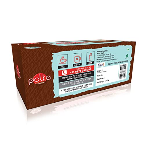 POLKA SUGAR LESS DIET ATTA COOKIES with Elaichi I PACK OF 1X200 = 200 GM I High Fibre Digestive Biscuits Rusk I cookies biscuit I Whole Wheat Sugarless cookies (SUGARLESS, 200 GM) I Sugar free biscuits - Image 2 thumbnail