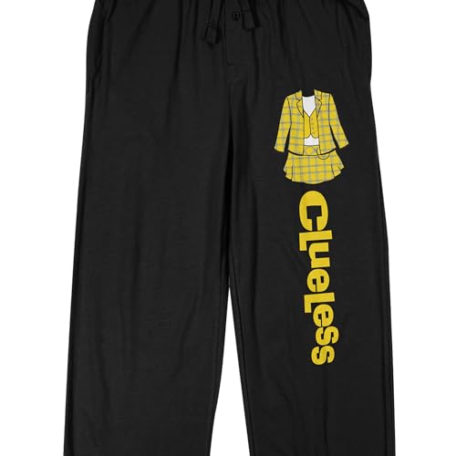 Bioworld Clueless Outfit Logo Men's Black Sleep Pajama Pants2