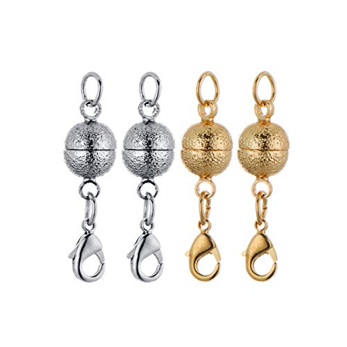 Round Ball Design Strong Magnetic Jewelry Clasp for Bracelet Necklace 8mm Nail S