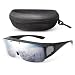 TINHAO Mens Polarized Flip Up Fitover Sunglasses with Mirrored Lenses