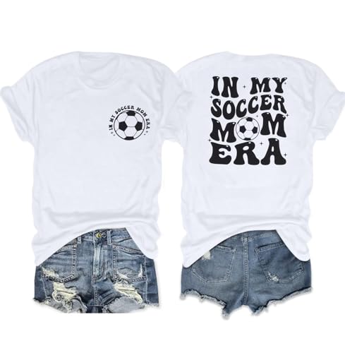 Soccer Mom Shirt Women Soccer Mom Leopard Bleached T Shirt Soccer Mom Graphic Shirt Funny Ball Mom Life Tee Top