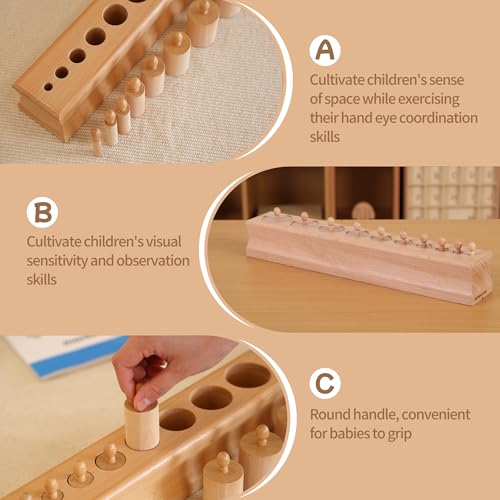 Image of MONTESSORI OUTLET Cylinder Block (Part 2) for Children Aged 3-6 Montessori Education at School and Home