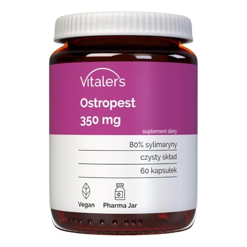 Vitaler's Milk Thistle 350 mg - 60 Capsules, Vegan, 2 Months of Supplementation, No Preservatives, Pure Composition