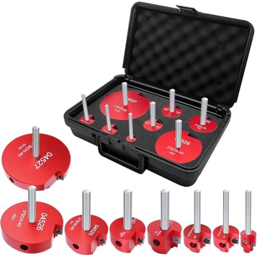 Kit de escariador de PVC, 8 piezas de escariador de montaje de tubería de plástico para taladros estándar de 1/2 pulgada, ideal para mantenimiento de tuberías de PVC