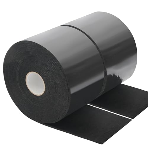 QILIMA 2 Rollen Schwarz Filzband Selbstklebend 100MM X 5.12M Filzgleiter Selbstklebend für Langlebige Langlebige Möbelgleiter, Geräuschreduktion und Bodenschutz in Ihrem Zuhaus