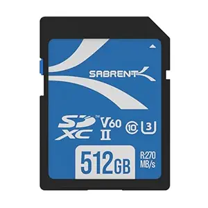 SABRENT Rocket V60 512GB SD UHS-II Memory Card R270MB/s W170MB/s (SD-TL60-512GB)