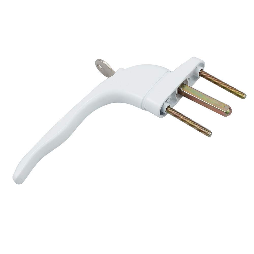 Hardware per armadietti Accessori per serrature 10 pezzi Finestra serratura a maniglia chiave universale bianco finestra incorporata di maniglia di blocco doppio vetro Lunghezza del pozzo 40 millimetr