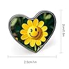 Yellow Smiley Flower Lapel Pin Fashion Brooch Pin Cute Button Badges Round Button Pins Enamel Pins Metal Pins back for Hat Shirt Clothing Bags Decoration #1