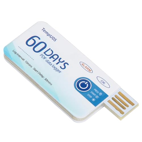 ochun "USB���x�f�[�^���K�[ �P��g�p���x���R�[�_�[ PDF���|�[�g �P�[�u���s�v �R���p�N�g �H�i��i�̕ۊǂ�^���ɓK�p 210mAh CR2032�o�b�e���[�t�� 10000���f�[�^���e�� ���Ԋu���O �O���[�����C�g�x�� �j�����p" (U05)