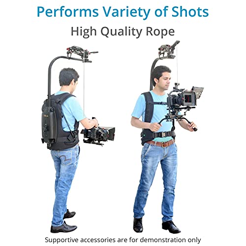Flycam Flowline Professional Body Vest Support With Placid 2-Axis Stabilizing Arm For Camera & 3-Axis Gimbals | Flowline Vest Payload: 3-7.5Kg/6.6-16.5Lb | Placid Arm Payload: 5-20Kg (Flcm-Fln-Pa-01) #TOP4