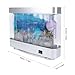 ERYUE Artificial Fish Tank Lamp with Moving Fish LED White Light USB 5V for Desktop Bedroom, Premium Materials Sensory Experience