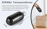 EPERSU 2 in 1 Wiederverwendbarer Gel-Fusselroller, Tierhaarentferner, Tragbarer Reise Fusselrasierer, Klebriger Fusselrolle Abwaschbar (Schwarz)