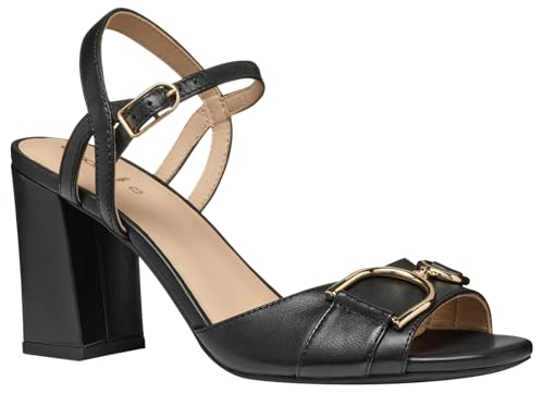 Geox Femme D New ERAKLIA 80 A Sandale à Talons, Black, 40 EU