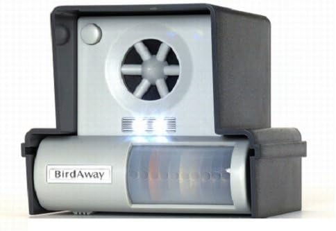 Elyon Ultrasonic Bird Repeller Bird Away - Battery & DC Power with PIR Motion Sensor Motion Detector & Flashing Strobes to Startle Birds